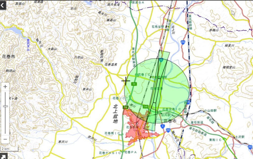 岩手県の国土地理院地図画像
